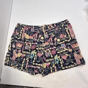 Vintage Lilly Pulitzer Drinks On Me Preppy‎ Tropical Designer Swim Trunks Sz XXL